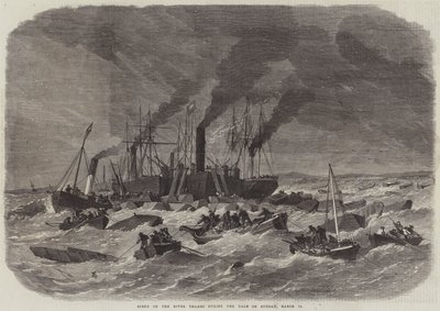 Scene on the River Thames During the Gale on Sunday, 19 March by Edwin Weedon